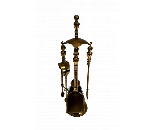 Neoclassical Brass Fire Set