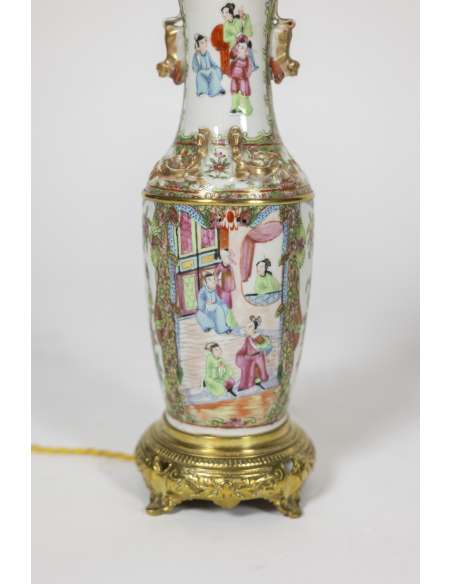 Lampes en porcelaine et en bronze des Années 1880-Bozaart