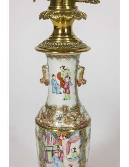 Lampes en porcelaine et en bronze des Années 1880-Bozaart