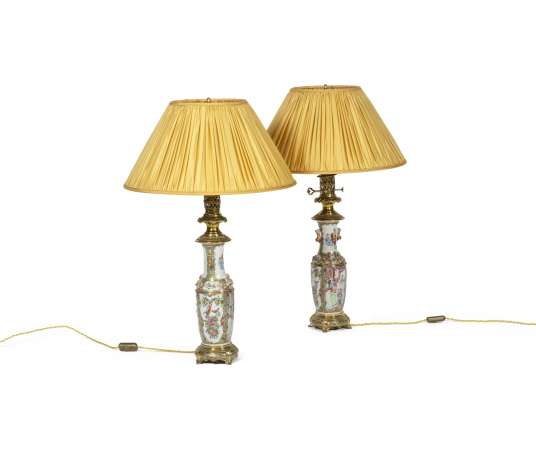 Porcelain and bronze lamps from the 1880s
