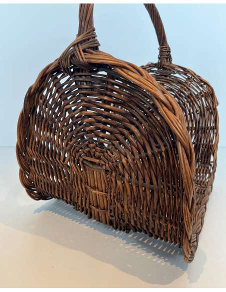 Rattan log stand from the 70s-Bozaart