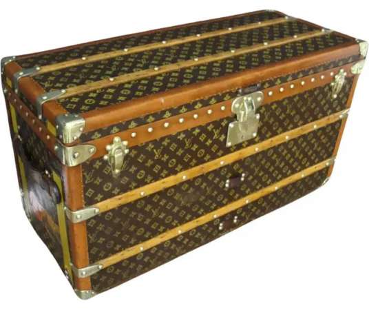 Louis vuitton travel trunk period art deco, 20s