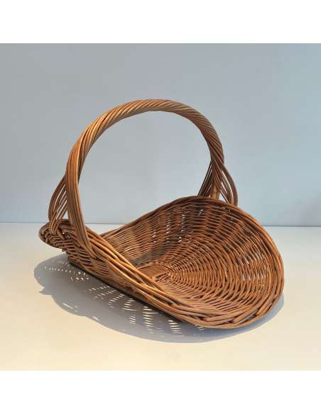 Rattan log stand from the 70s-Bozaart