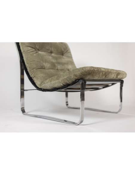 Ico Parisi, Chromed metal armchairs. Contemporary design from the 70s-Bozaart
