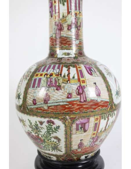 Vases vintage dans le style porcelaine de Canton des années 50-Bozaart