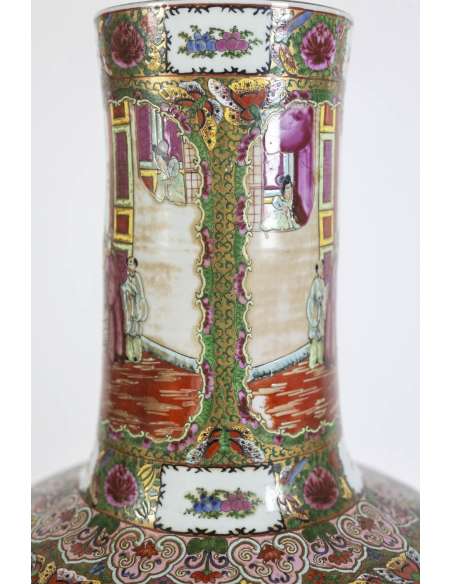 Vases vintage dans le style porcelaine de Canton des années 50-Bozaart