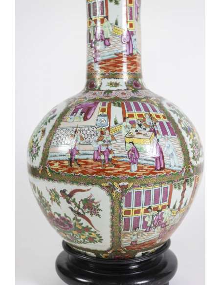 Vintage vases in the Canton porcelain style of the 1950s-Bozaart