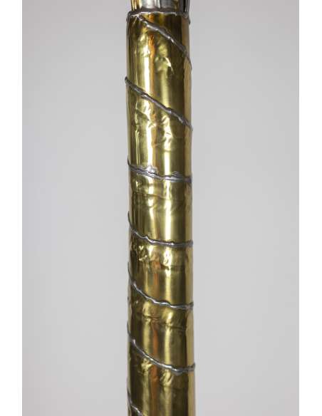 Brass floor lamp, contemporary design from 1970-Bozaart