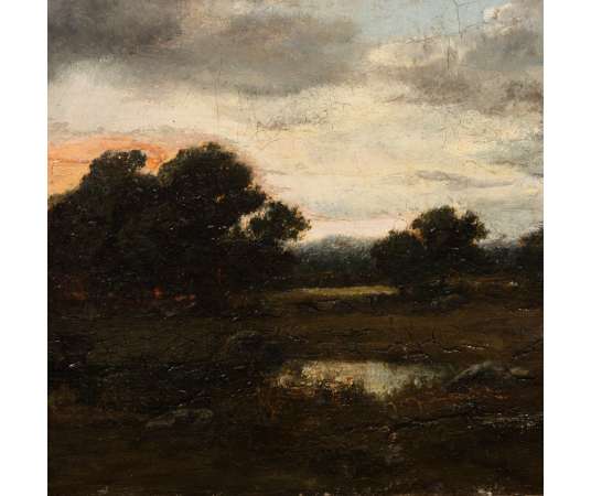 Twilight, oil on canvas by Narcisse-Virgile Diaz de la Pena (1807 - 1876)