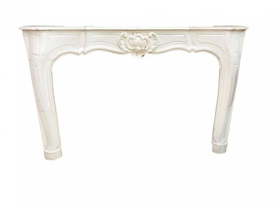 Rare and fine Louis XV provencal fireplace in oak wood