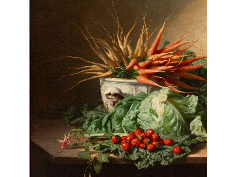 Peinture de nature morte+par David Émile Joseph de Noter