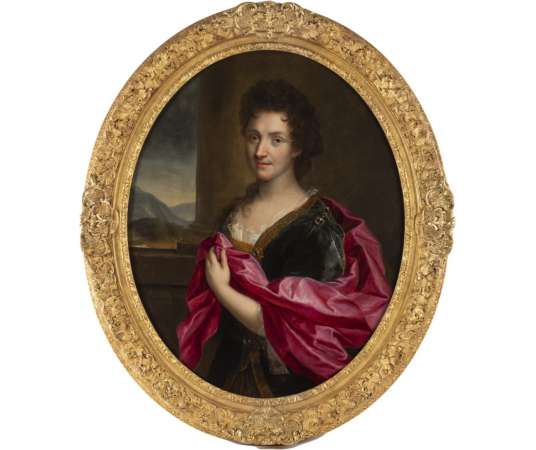 Tableau huile sur toile représentant un Portrait de femme. Signé et daté. Revel 1706.XVIIIème siècle.