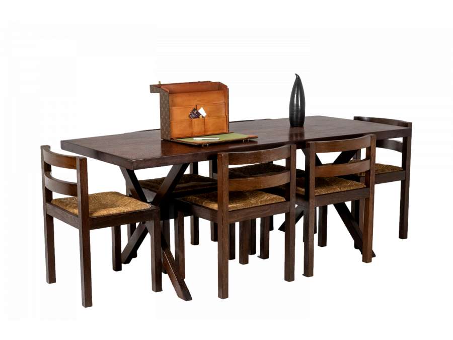 Wooden dining set Danish design from the 70's