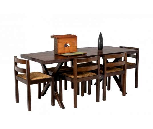 Wooden dining set Danish design from the 70's