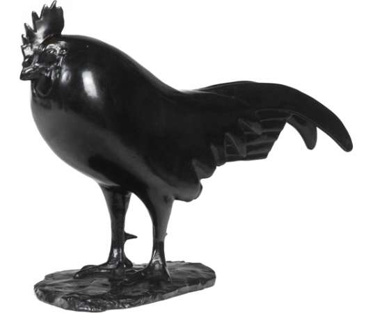 François Pompon, Sculpture en Bronze modèle "Coq Dormant", Année 2006