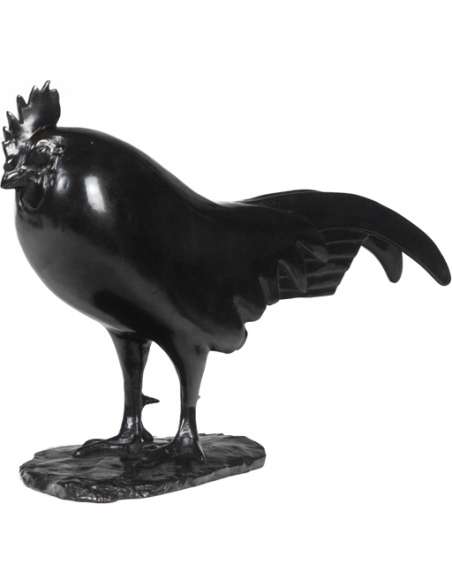 François Pompon, Sculpture en Bronze modèle "Coq Dormant", Année 2006-Bozaart