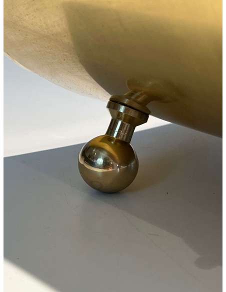 Contemporary neoclassical brass log holder-Bozaart