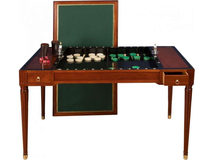 A Louis XVI period (1774 - 1793) tric-trac game table. 18th century.