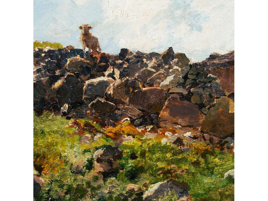 Painting Landscape+by Hermann Baisch+19th century