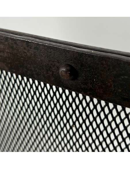 Wrought iron curved fire screen from the 1940s-Bozaart
