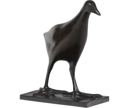 François Pompon, Bronze sculpture "Poule d'eau" model Year 2006