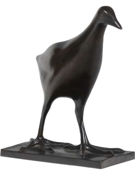 François Pompon, Sculpture en bronze modèle " Poule d'eau" , Année 2006-Bozaart