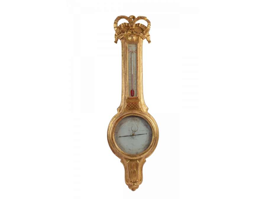 Baromètre-thermomètre d'époque Louis XVI (1774 - 1793). XVIIIème siècle.