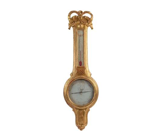 A Louis XVI period (1774 - 1793) barometer-thermometer. 18th century.