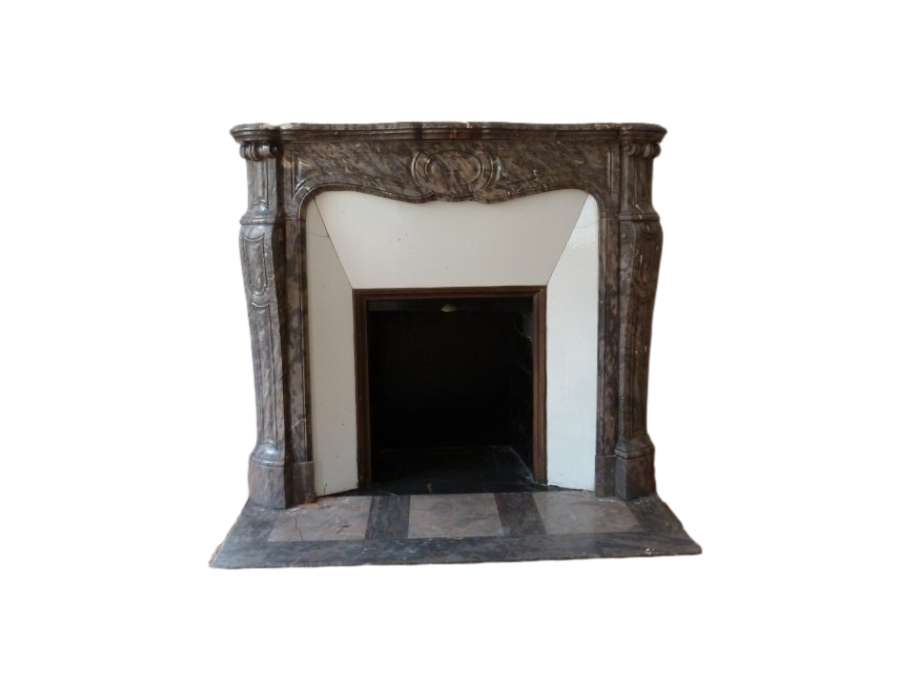 Antique fireplace in bois jourdan marble 19th century