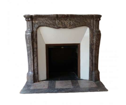 Antique fireplace in bois jourdan marble 19th century