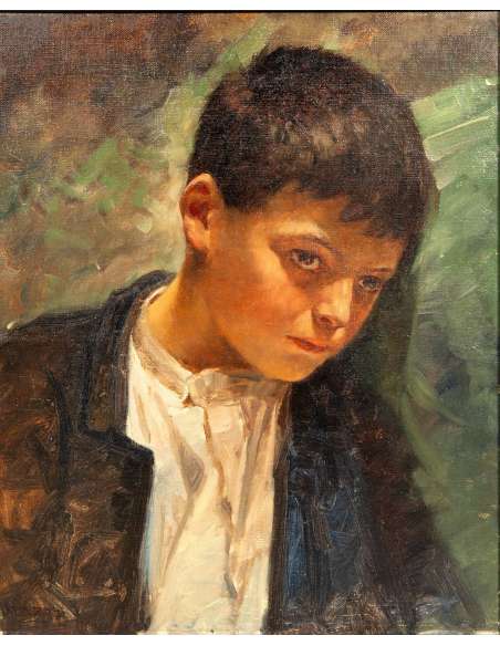 Portrait de Meyer-Waldeck Kunz+huile sur toile+du 20éme siècle-Bozaart