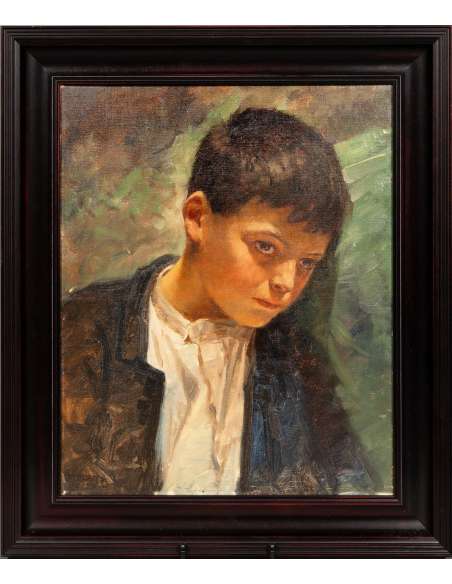 Portrait of Meyer-Waldeck Kunz+oil on canvas+20th century-Bozaart