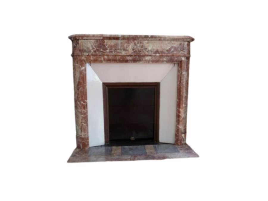 FIREPLACE IN VILLEFRANCHE CONFLAN MARBLE LOUIS XVI STYLE , 19TH CENTURY