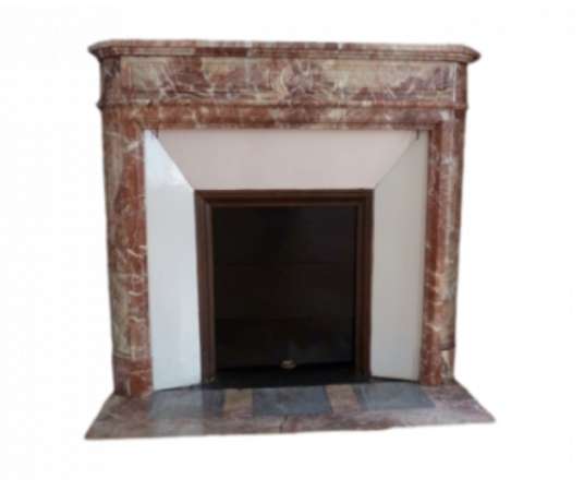 FIREPLACE IN VILLEFRANCHE CONFLAN MARBLE LOUIS XVI STYLE , 19TH CENTURY