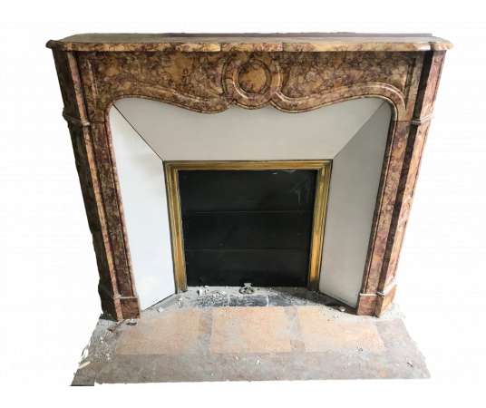 PRETTY ANTIQUE LOUIS XV STYLE FIREPLACE CALLED POMPADOUR