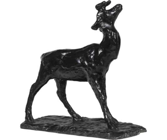 François Pompon. Sculpture en bronze, modèle "Cerf Bramant", Année 2006.