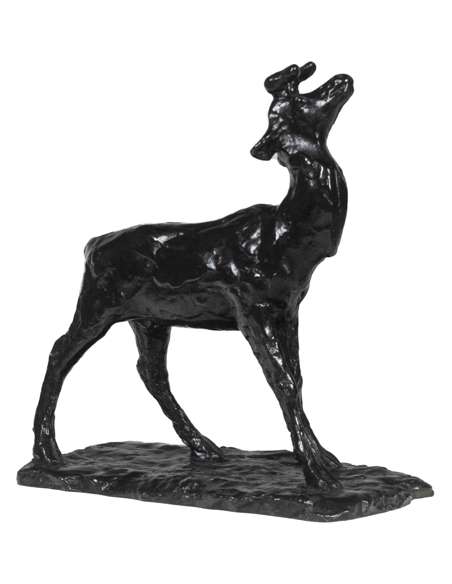 François Pompon. Sculpture en bronze, modèle "Cerf Bramant", Année 2006.-Bozaart