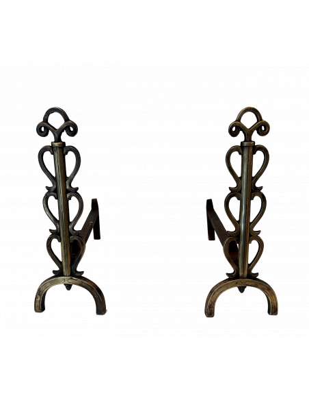 Wrought iron andirons from the 40s-Bozaart