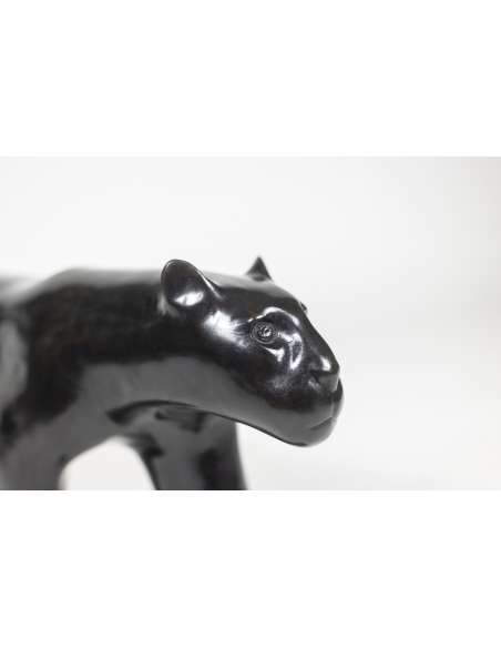 François Pompon. Bronze sculpture model " Big black panther " Year 2006.-Bozaart