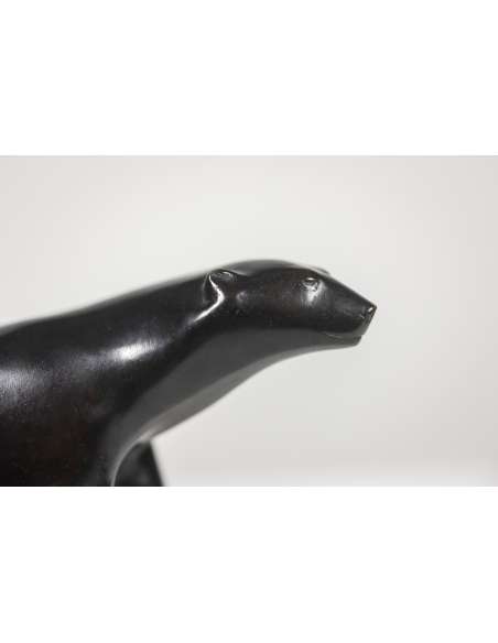 François Pompon. Small bronze sculpture, "White Bear" model, 2006.-Bozaart