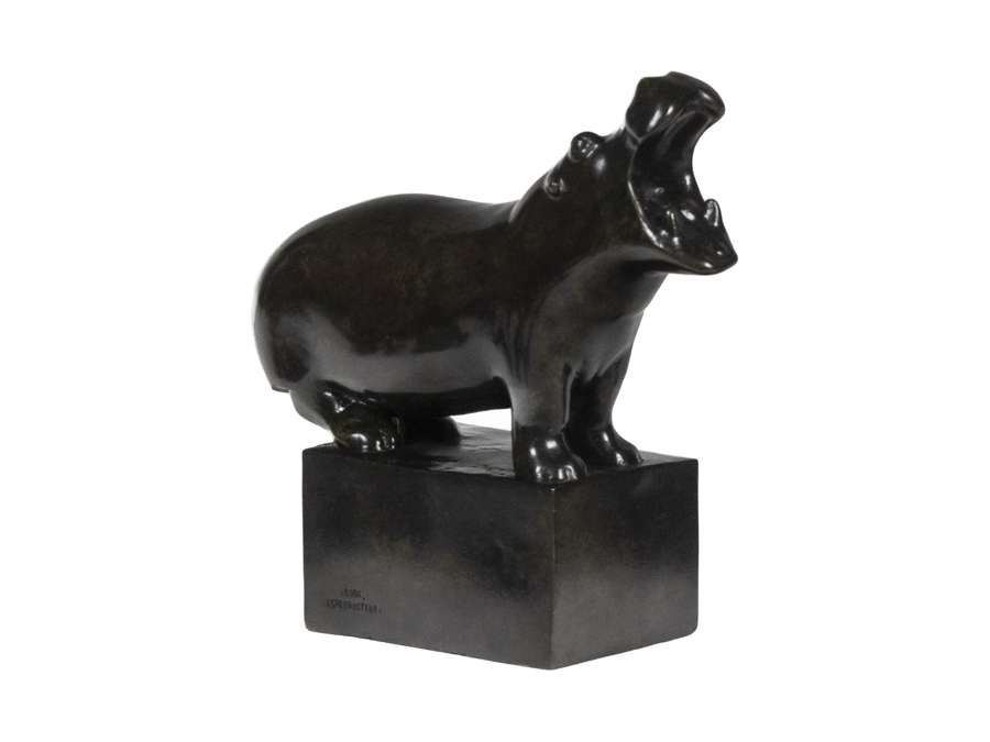 François Pompon. Bronze sculpture +model "Hippopotamus", Year 2006.