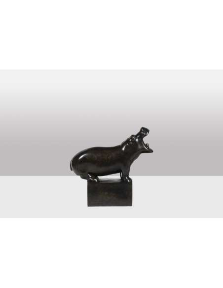François Pompon. Sculpture en Bronze modèle « Hippopotame », Année 2006.-Bozaart