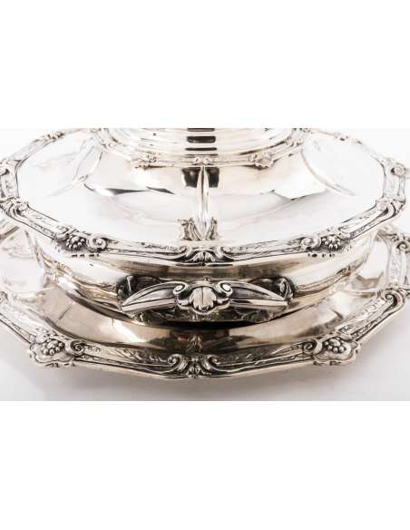 Ensemble LEGUMIER & PLAT en Argent massif XIXe siècle - Orfèvre - ODIOT.-Bozaart