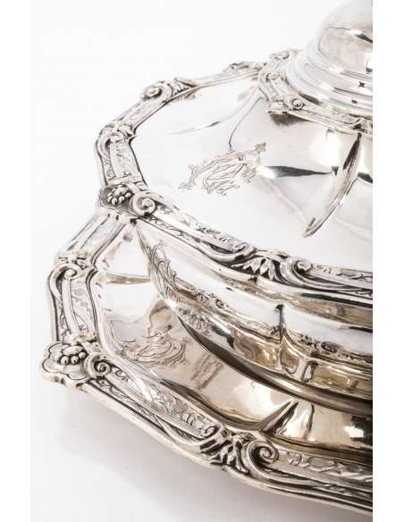 Ensemble LEGUMIER & PLAT en Argent massif XIXe siècle - Orfèvre - ODIOT.-Bozaart