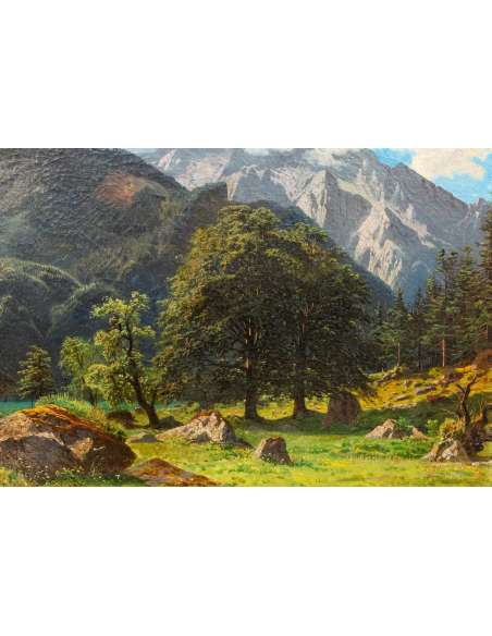 Oil Painting on Canvas+by François Roffiaen "Obersee"-Bozaart