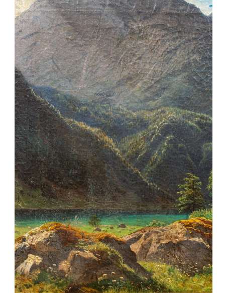 Oil Painting on Canvas+by François Roffiaen "Obersee"-Bozaart