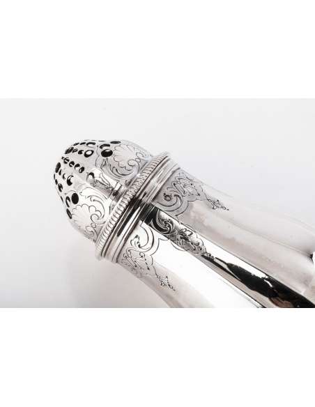 Pair of Solid Silver Saupoudroirs XIXth Century - Goldsmith - PAUL CANAUX --Bozaart