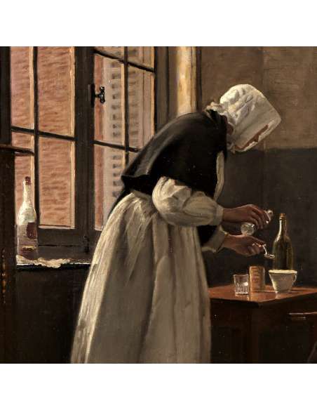 Oil on canvas de Auguste Moreau-Deschanvres, year 1912-Bozaart