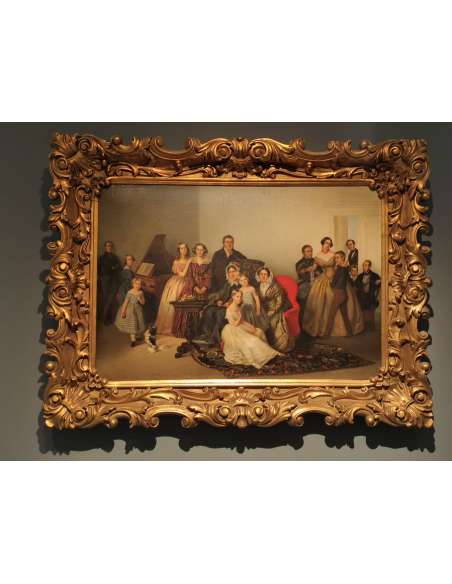 Huile sur toile de Georg von Bothmann+"Portrait de la famille de Dutchess Adèle Ozarowska"-Bozaart