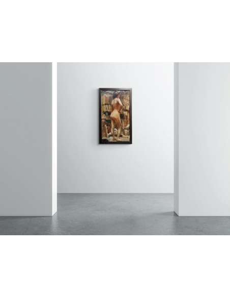 Tableau Huile sur toile+de Roger JAMMES, 19éme siècle-Bozaart